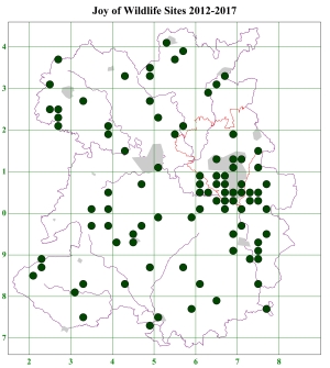 Map of JoW sites