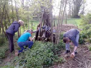 Participants hunt for spiders (Photo: C Bell)