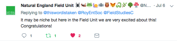 Natural England Field Unit tweet