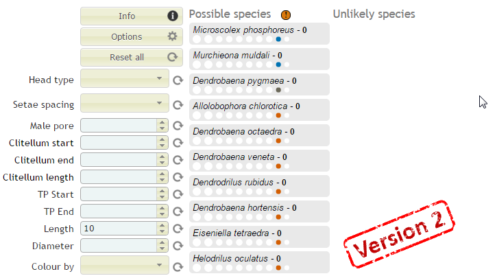  Version 2 of key specifying a small worm of length 10 mm