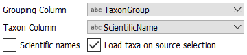 Biological Records Tool specifying taxon details