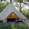 Glamping bell tent at Knepp